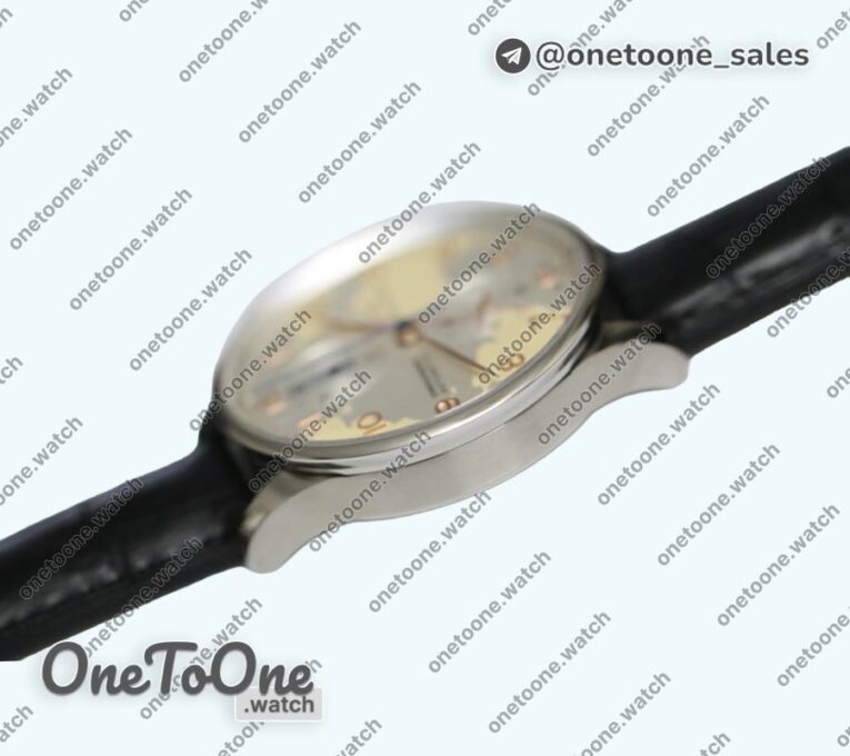 Реплика часов Iwc Portuguese 40mm Chrono Stainless steel Map Dial on Leather Strap