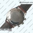 Реплика часов Iwc Portuguese Chrono Top-tier Копия один в один Stainless steel White Dial Stainless steel Markers Brown Leather Strap V3 (Slim Movement)