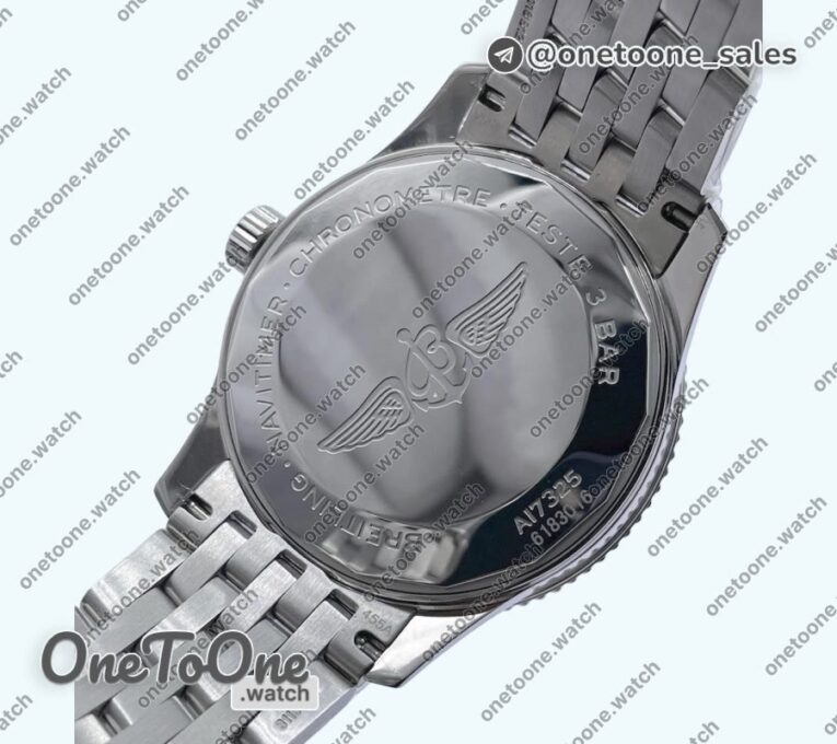 Реплика часов Breitling Navitimer 1 Stainless steel 38mm Top-tier Копия один в один White Bezel Blue Dial Stainless steel Bracelet