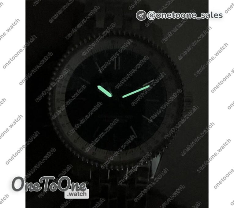 Реплика часов Breitling Navitimer 1 Stainless steel 38mm Top-tier Копия один в один White Bezel Blue Dial Stainless steel Bracelet