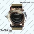 Реплика часов Cartier Ronde Solo de Cartier 42mm Top-tier Копия один в один White Dial on Black Leather Strap MIYOTA 9015