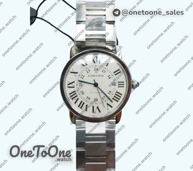 Реплика часов Cartier Ronde Solo de Cartier 42mm Top-tier Копия один в один White Dial Bracelet MIYOTA 9015