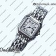 Реплика часов Cartier Panthère Secrete Ladies 27mm Diamond Bezel Stainless steel Top-tier Копия один в один White Dial Stainless steel Bracelet Ronda Quartz