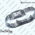 Реплика часов Cartier Panthère Secrete Ladies 27mm Diamond Bezel Stainless steel Top-tier Копия один в один White Dial Stainless steel Bracelet Ronda Quartz