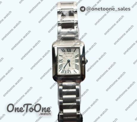Реплика часов Cartier Tank Anglaise Ladies Stainless steel White Dial Roman Number Bracelet G Swiss Quartz