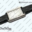 Реплика часов Cartier Tank Solo 27.5mm Stainless steel White Dial Black Croco Strap Ronda Quartz K11F