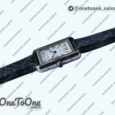 Реплика часов Cartier Tank Solo 27.5mm Stainless steel White Dial Black Croco Strap Ronda Quartz K11F