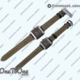 Реплика часов Cartier Santos De Cartier Stainless steel Diamonds Bezel Whtie Dial Leather Swiss Quartz