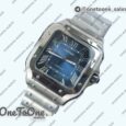 Реплика часов Cartier Santos de Cartier 2018 40mm Stainless steel Top-tier Копия один в один Blue Dial Stainless steel SmartLinks Bracelet MIYOTA 9015