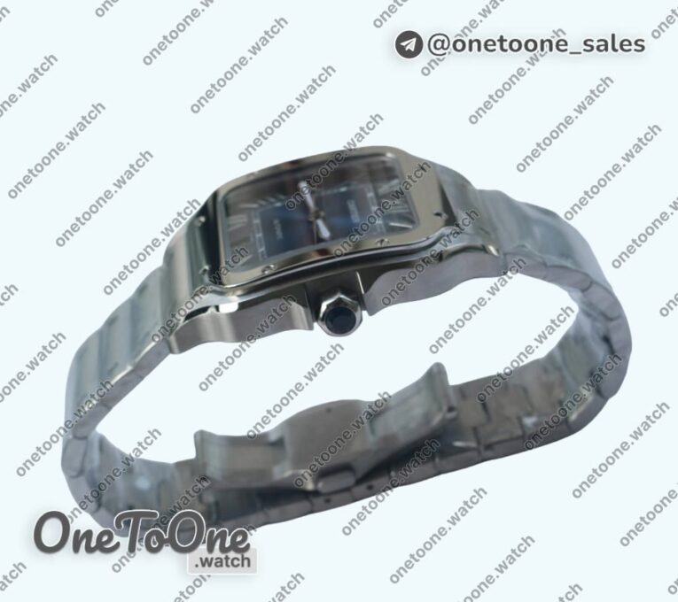 Реплика часов Cartier Santos de Cartier 2018 40mm Stainless steel Top-tier Копия один в один Blue Dial Stainless steel SmartLinks Bracelet MIYOTA 9015