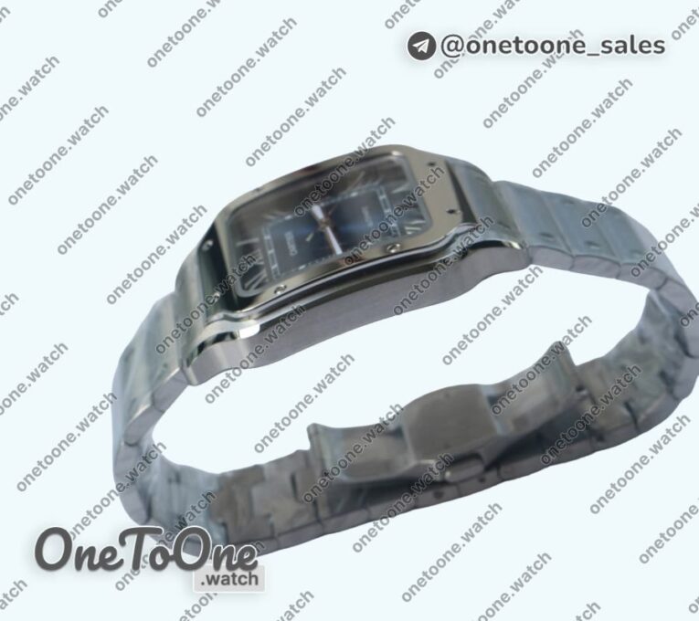 Реплика часов Cartier Santos de Cartier 2018 40mm Stainless steel Top-tier Копия один в один Blue Dial Stainless steel SmartLinks Bracelet MIYOTA 9015