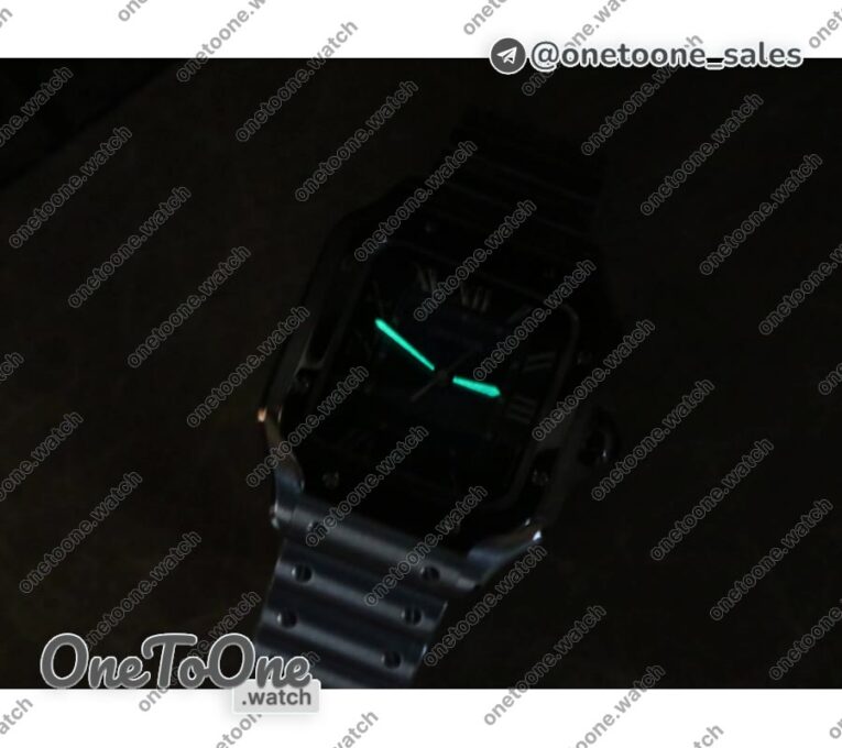 Реплика часов Cartier Santos de Cartier 2018 40mm Stainless steel Top-tier Копия один в один Blue Dial Stainless steel SmartLinks Bracelet MIYOTA 9015
