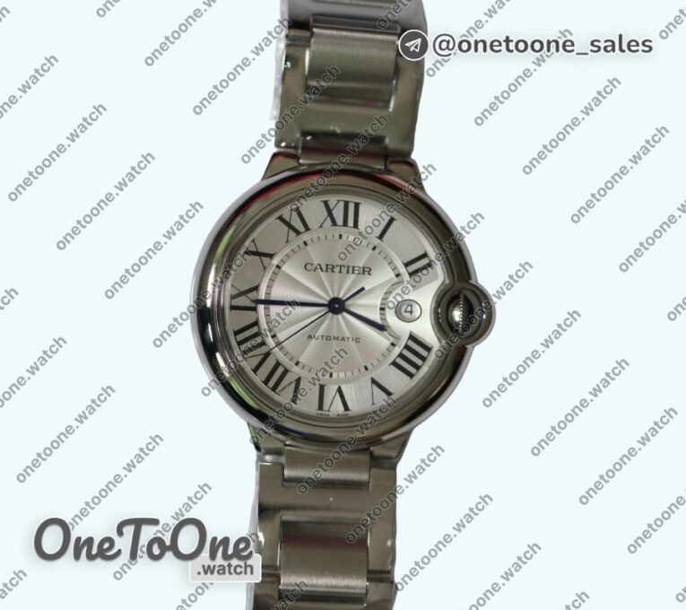 Реплика часов Cartier Balon Bleu Cartier 42mm Stainless steel White Dial Roman Bracelet