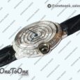 Реплика часов Cartier Ballon Bleu 42mm Stainless steel Diamonds Bezel Diamonds Dial Double Side Crocodile Strap MIYOTA 9015