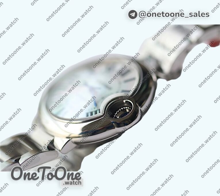 Реплика часов Cartier Balon Bleu Cartier 36mm Stainless steel MOP Dial Roman Bracelet Japan NH55