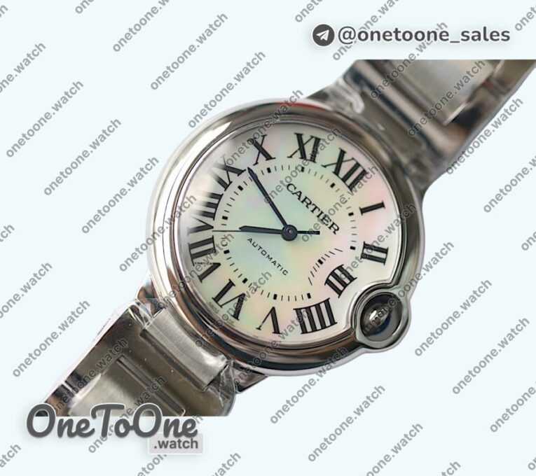 Реплика часов Cartier Balon Bleu Ladies 33mm Stainless steel MOP Dial Bracelet Japan NH05