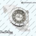 Реплика часов Chanel J12 Ladies 33mm Ceramic White/Grey Dial Bracelet EAST Swiss Qtz
