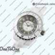 Реплика часов Chanel J12 Ladies 33mm Ceramic White/Grey Dial Bracelet EAST Swiss Qtz