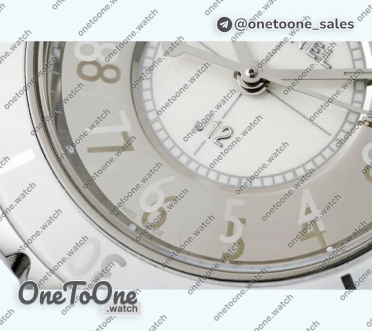 Реплика часов Chanel J12 Ladies 33mm Ceramic White/Grey Dial Bracelet EAST Swiss Qtz