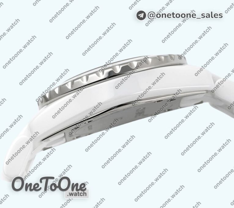 Реплика часов Chanel J12 Ladies 33mm Ceramic White/Grey Dial Bracelet EAST Swiss Qtz