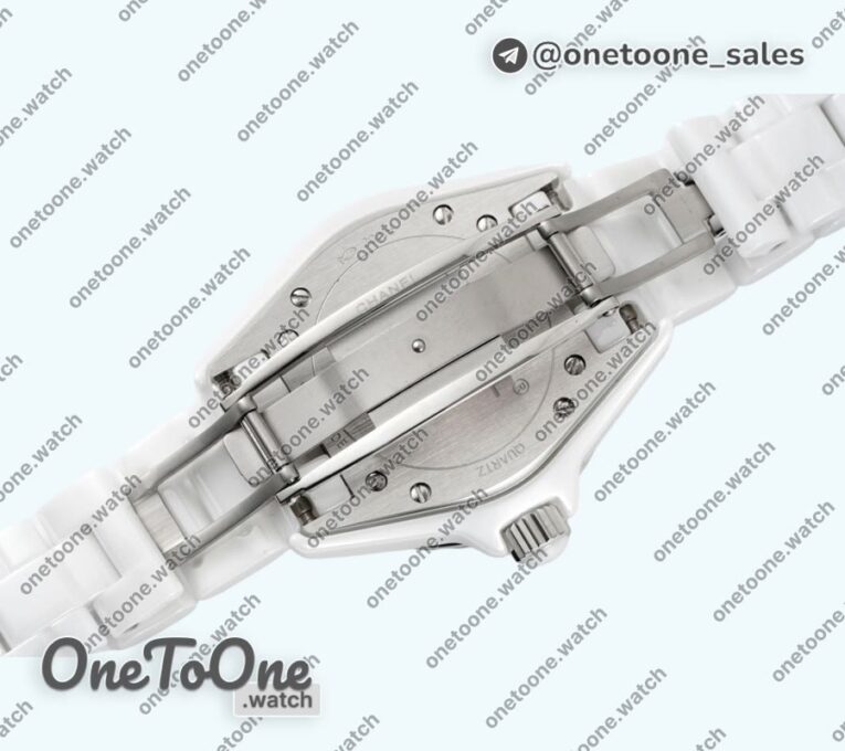 Реплика часов Chanel J12 Ladies 33mm Ceramic White/Grey Dial Bracelet EAST Swiss Qtz