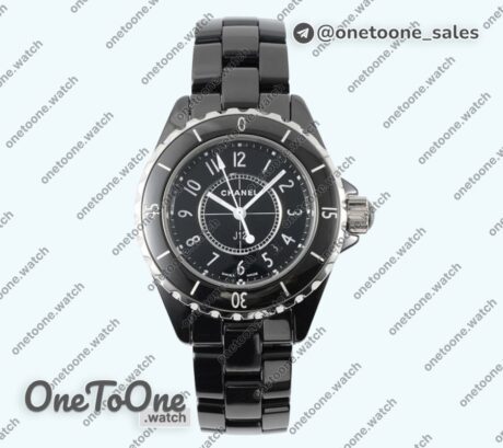 Реплика часов Chanel J12 Ladies 33mm Ceramic Black Dial Bracelet EAST Swiss Qtz