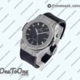 Реплика часов Hublot Classic Fusion 42mm Stainless steel Top-tier Копия один в один Black Dial On Black Gummy Strap Asian HB1112
