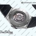 Реплика часов Hublot Classic Fusion 42mm Stainless steel Top-tier Копия один в один Black Dial On Black Gummy Strap Asian HB1112