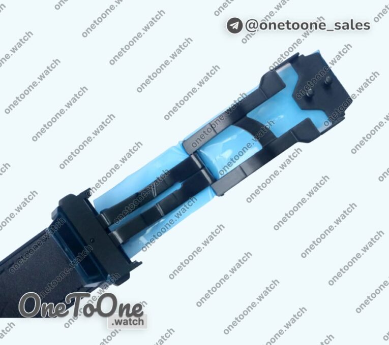 Реплика часов Hublot Big Bang Sang Bleu DLC Ti Top-tier Копия один в один Blue Skeletonal Dial On Blue Gummy Strap Asian H13 V2