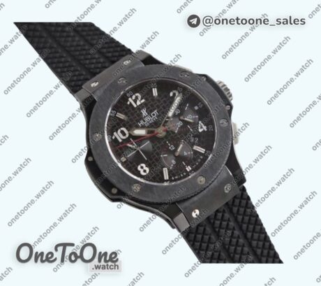 Реплика часов Hublot Big Bang Evolution 44mm Ceramic Black Dial Rubber Strap Mod