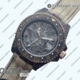 Реплика часов Rolex T DIW Carbon Top-tier Копия один в один Black Dial Rose gold Bezel Desert Gray Nylon Strap CHS
