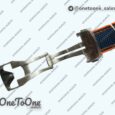 Реплика часов Omega Planet Ocean Master Chronometer Stainless steel Blue/Orange Polished Bezel White Dial Rubber Strap V4