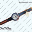 Реплика часов Omega Planet Ocean Master Chronometer Stainless steel Blue/Orange Polished Bezel White Dial Rubber Strap V4