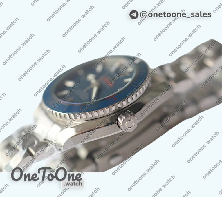 Реплика часов Omega PLANET OCEAN 45MM Titanium Top-tier Копия один в один Blue Dial On Ti Bracelet