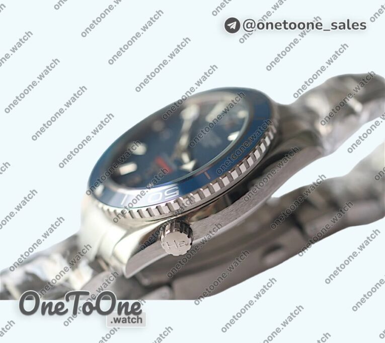 Реплика часов Omega PLANET OCEAN 45MM Titanium Top-tier Копия один в один Blue Dial On Ti Bracelet