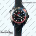 Реплика часов Omega Planet Ocean 45.5mm ETNZ "Deep Black" Real Ceramic Top-tier Копия один в один on Black Nylon Strap