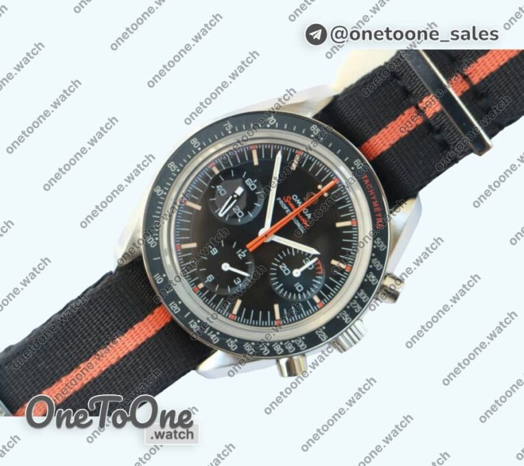 Реплика часов Omega Speedmaster Speedy Tuesday 2 ‘Ultraman’ Top-tier Копия один в один on Nato Strap Manual Winding Chrono Movement