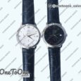 Реплика часов Omega De Ville Prestige Real PR Stainless steel Top-tier Копия один в один Black&White Dial Stainless steel Markers Leather Strap MIYOTA 9015