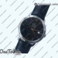 Реплика часов Omega De Ville Prestige Real PR Stainless steel Top-tier Копия один в один Black&White Dial Stainless steel Markers Leather Strap MIYOTA 9015