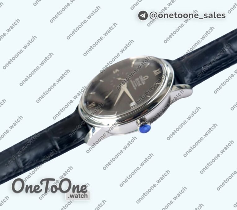 Реплика часов Omega De Ville Prestige Real PR Stainless steel Top-tier Копия один в один Black&White Dial Stainless steel Markers Leather Strap MIYOTA 9015