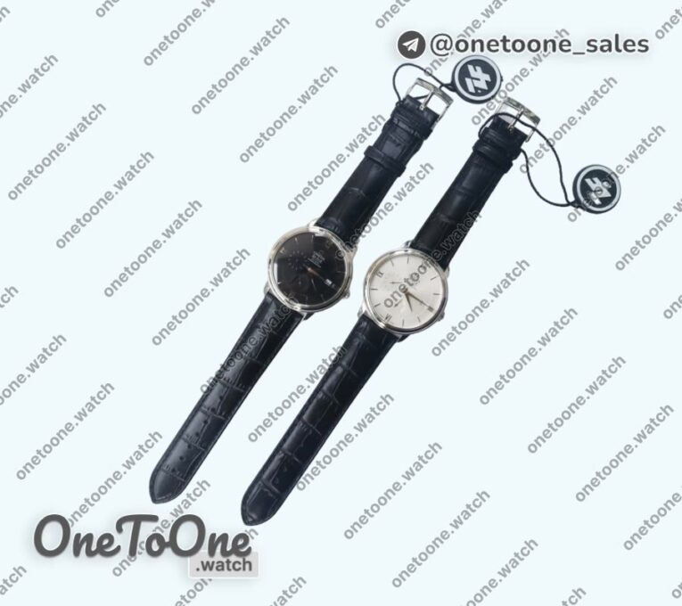Реплика часов Omega De Ville Prestige Real PR Stainless steel Top-tier Копия один в один Black&White Dial Stainless steel Markers Leather Strap MIYOTA 9015
