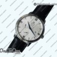 Реплика часов Omega De Ville Prestige Real PR Stainless steel Top-tier Копия один в один White Dial Blue Markers Leather Strap MIYOTA 9015