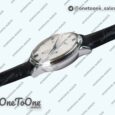 Реплика часов Omega De Ville Prestige Real PR Stainless steel Top-tier Копия один в один White Dial Blue Markers Leather Strap MIYOTA 9015