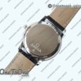 Реплика часов Omega De Ville Prestige Real PR Stainless steel Top-tier Копия один в один White Dial Blue Markers Leather Strap MIYOTA 9015