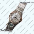 Реплика часов Omega Constellation Ladies 27mm Rose gold/Stainless steel White MOP Dial Bracelet Swiss Quartz