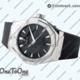 Реплика часов Hublot Classic Fusion Orlinski Stainless steel Best Edtion Black Faceted Dial on Black Rubber Strap