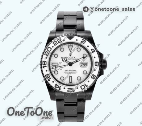 Реплика часов Rolex T-Master II Oreo PVD White Ceramic Bezel Top-tier Копия один в один White Dial CHS V2